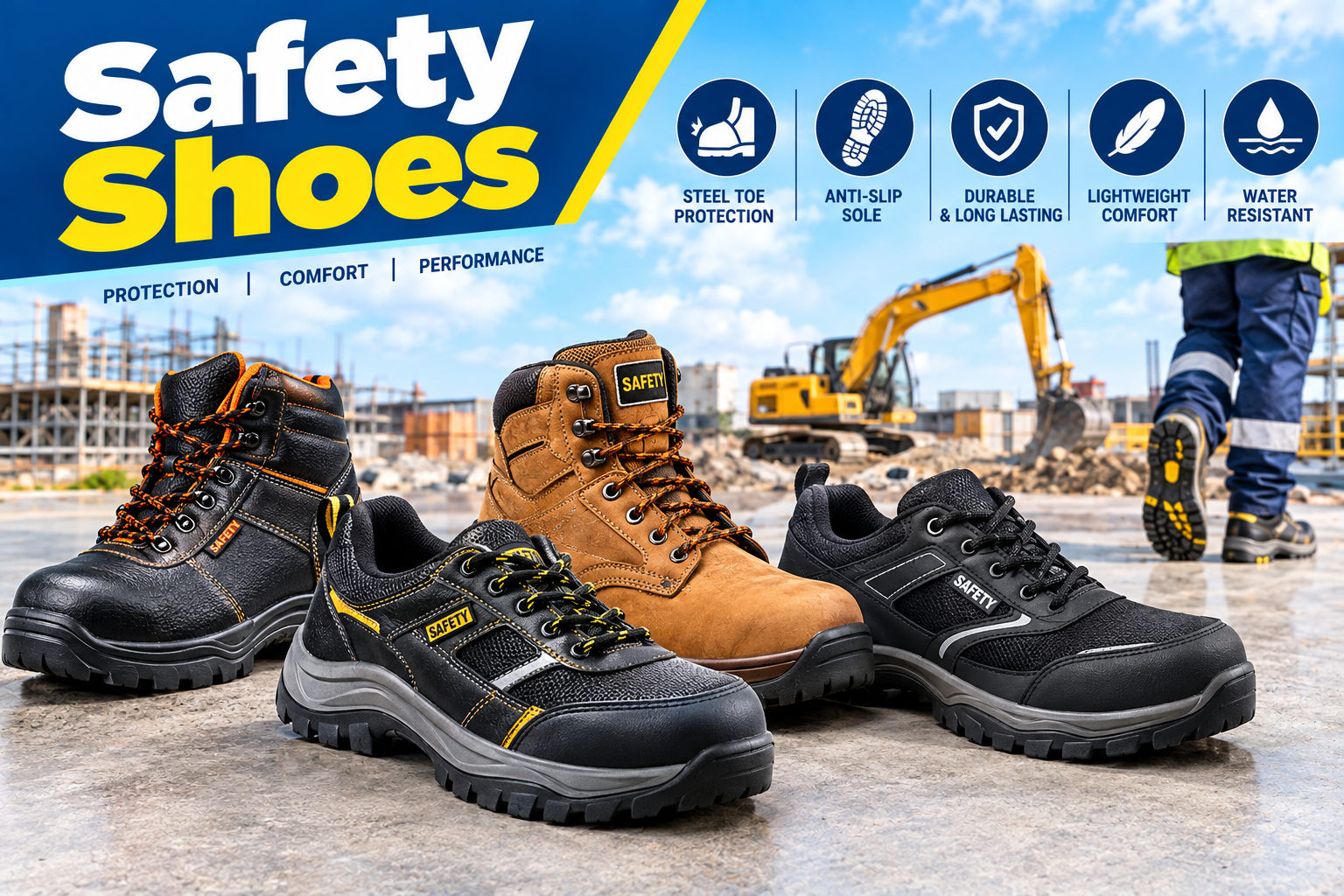 Safety Shoes stockiest exporter in uae