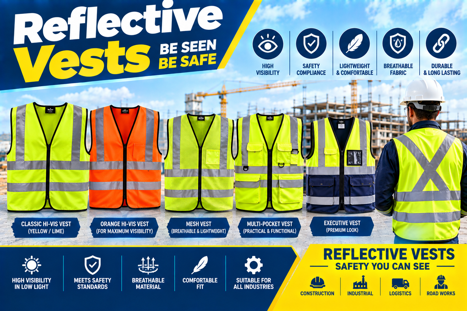 High-Visibility Reflective Vests supplier stockiest uae