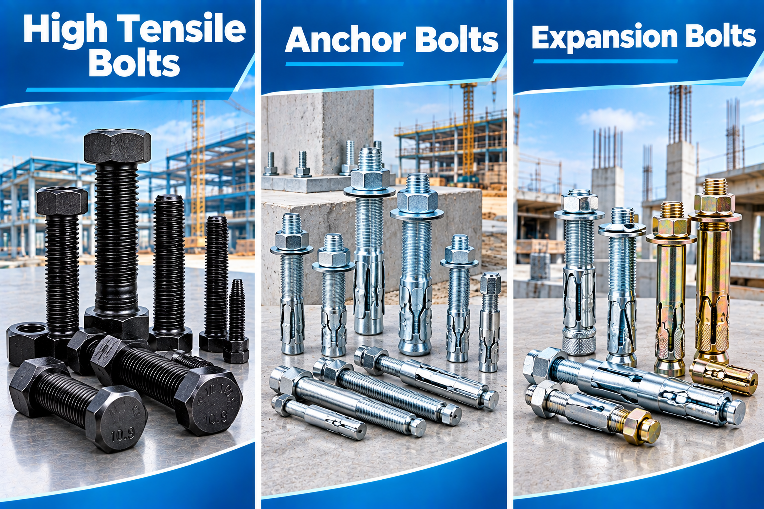 High Tensile Bolts Anchor Bolts Expansion Bolts stockiest in uae
