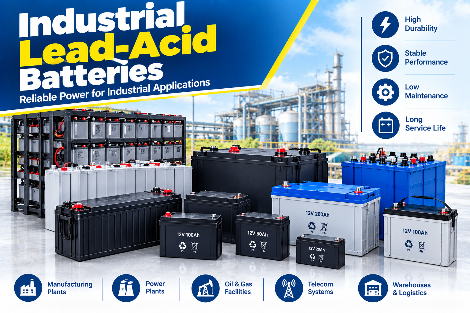 Industrial Lead-Acid Batteries stockiest in uae