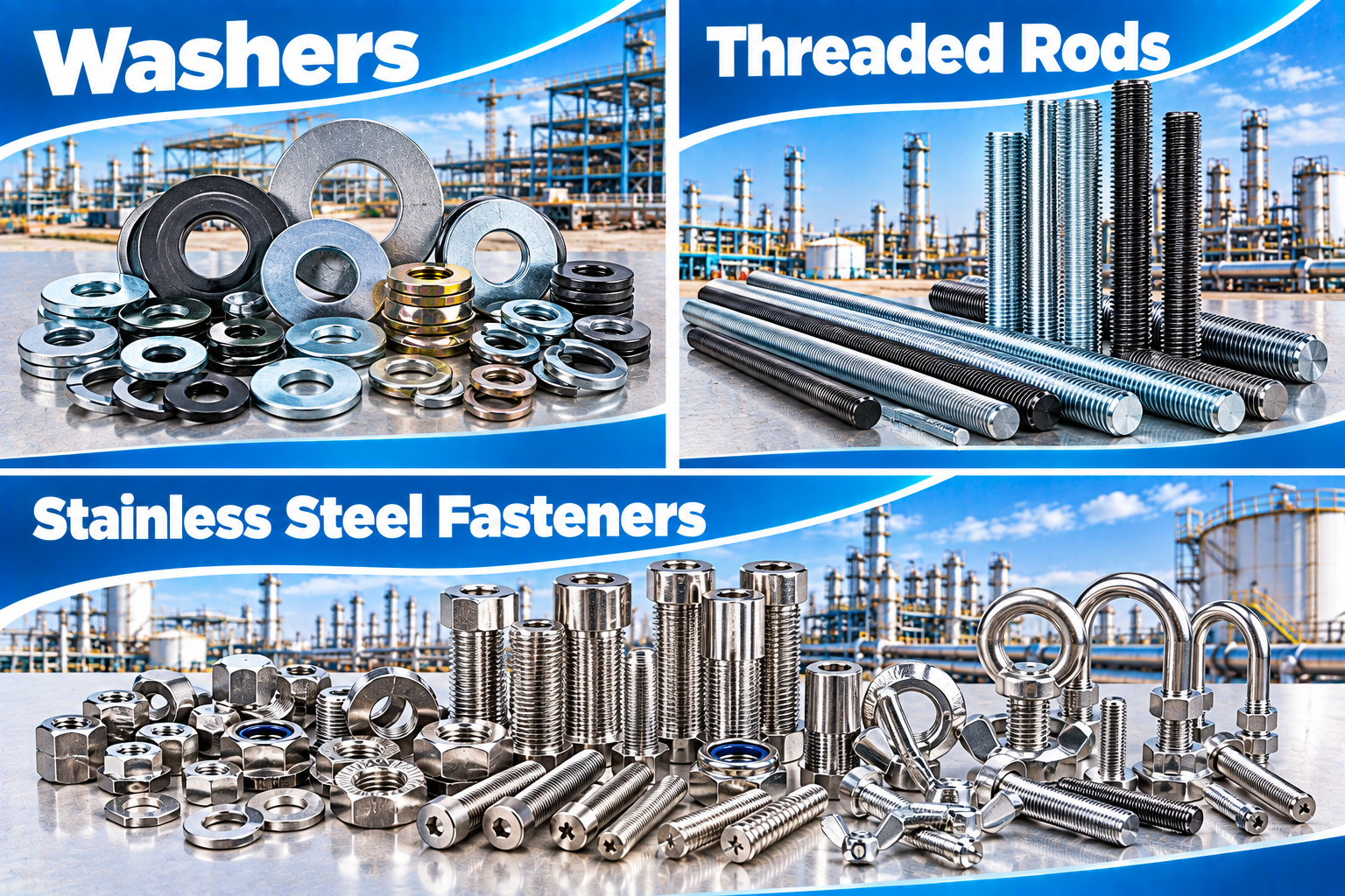Washers Threaded Rods Stainless Steel Fasteners in uae
